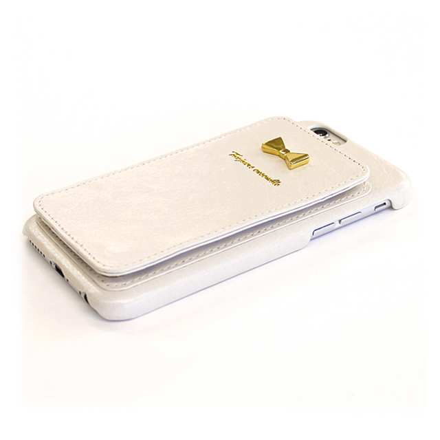 【iPhone6s/6 ケース】Rear Storage Style with リボン (オフホワイト)サブ画像