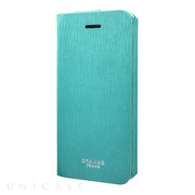 【iPhoneSE(第1世代)/5s/5 ケース】Flap Leather Case ”Colo” (Turquoise)