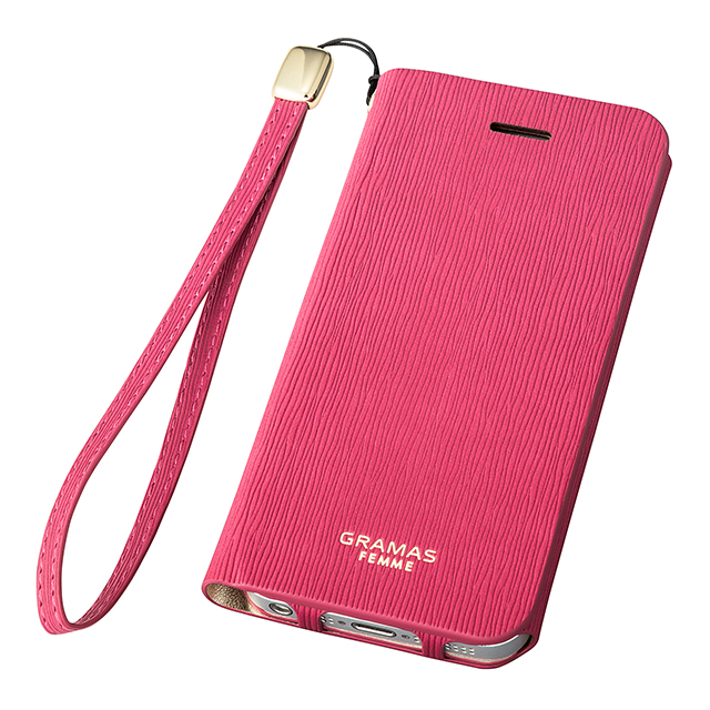 【iPhoneSE(第1世代)/5s/5 ケース】Flap Leather Case ”Colo” (Pink)サブ画像