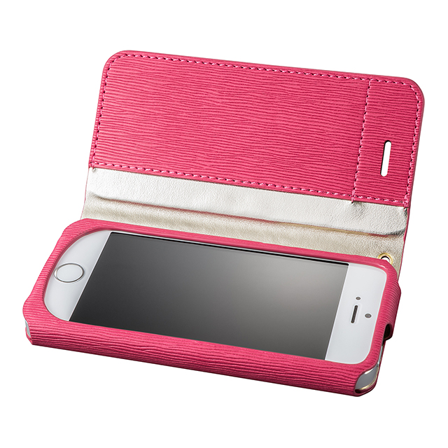 【iPhoneSE(第1世代)/5s/5 ケース】Flap Leather Case ”Colo” (Pink)goods_nameサブ画像
