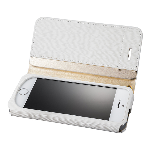 【iPhoneSE(第1世代)/5s/5 ケース】Flap Leather Case ”Colo” (White)サブ画像