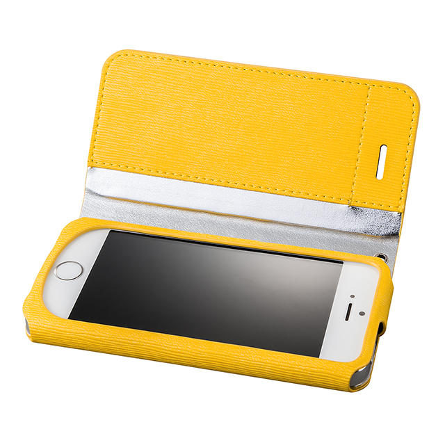 【iPhoneSE(第1世代)/5s/5 ケース】Flap Leather Case ”Colo” (Yellow)サブ画像