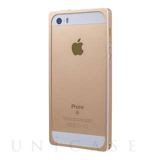 【iPhoneSE(第1世代)/5s/5 ケース】Straight Metal Bumper (Gold)