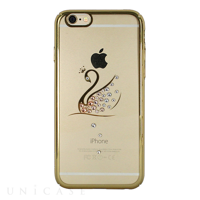 【iPhone6s/6 ケース】Rhinestone Rear Cover Case with Genuine SWAROVSKI Crystal Elements (Swan/Clear/Gold)