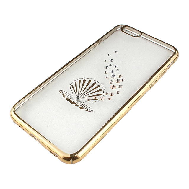 【iPhone6s/6 ケース】Rhinestone Rear Cover Case with Genuine SWAROVSKI Crystal Elements (Shell/Clear/Gold)goods_nameサブ画像
