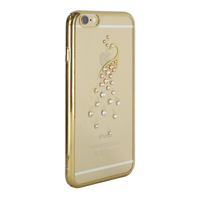 【iPhone6s/6 ケース】Rhinestone Rear Cover Case with Genuine SWAROVSKI Crystal Elements (Peacock/Clear/Gold)サブ画像