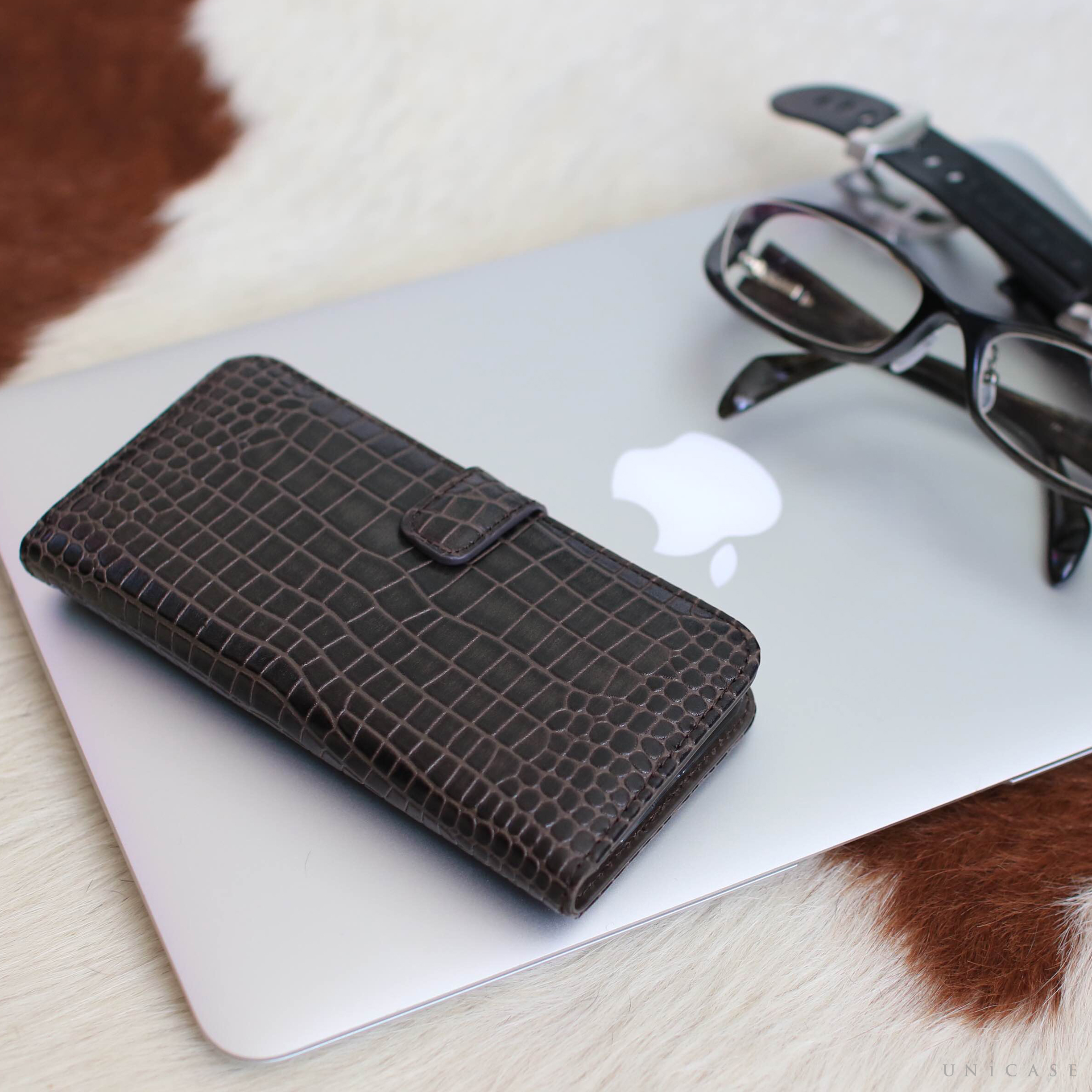 【iPhone6s/6 ケース】COWSKIN Diary Navy×ALLIGATOR for iPhone6s/6goods_nameサブ画像