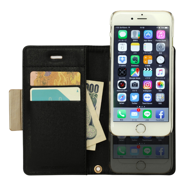 【iPhone6s/6 ケース】607W Star’s Case Wallet (ブラック)サブ画像