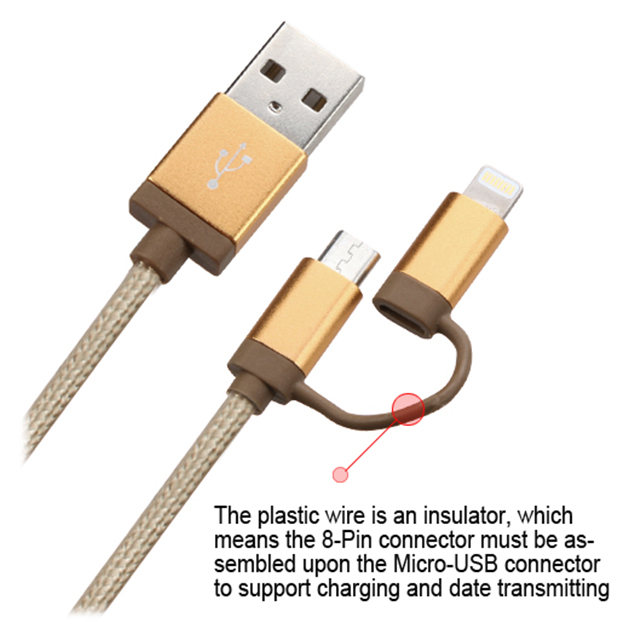 2 in 1 SYNC CABLE (Gold)goods_nameサブ画像