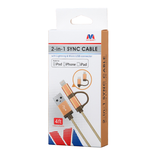 2 in 1 SYNC CABLE (Gold)goods_nameサブ画像