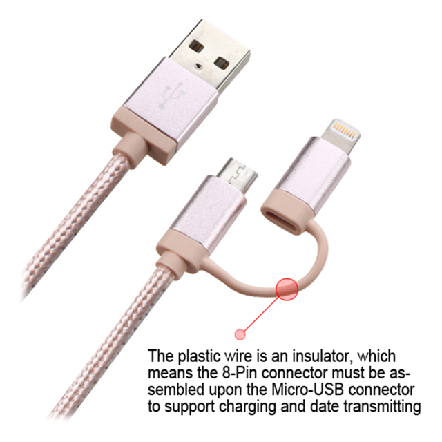 2 in 1 SYNC CABLE (Pink Gold)サブ画像