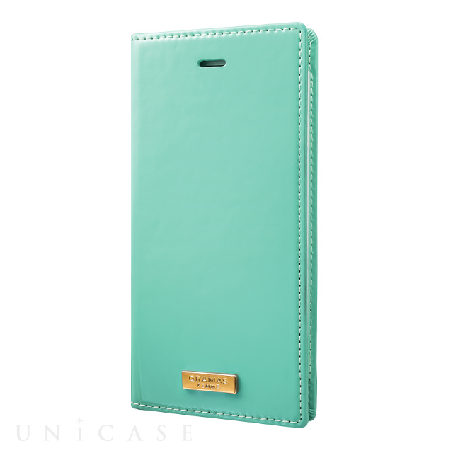 【iPhone6s/6 ケース】”Ena” Flap Enamel Leather Case (Turquoise)