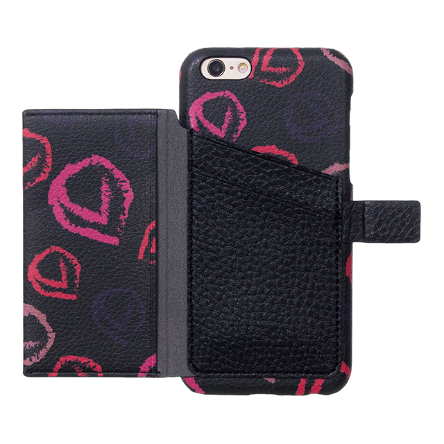 【iPhone6s/6 ケース】Crayon Back cover (Black+Pink)サブ画像