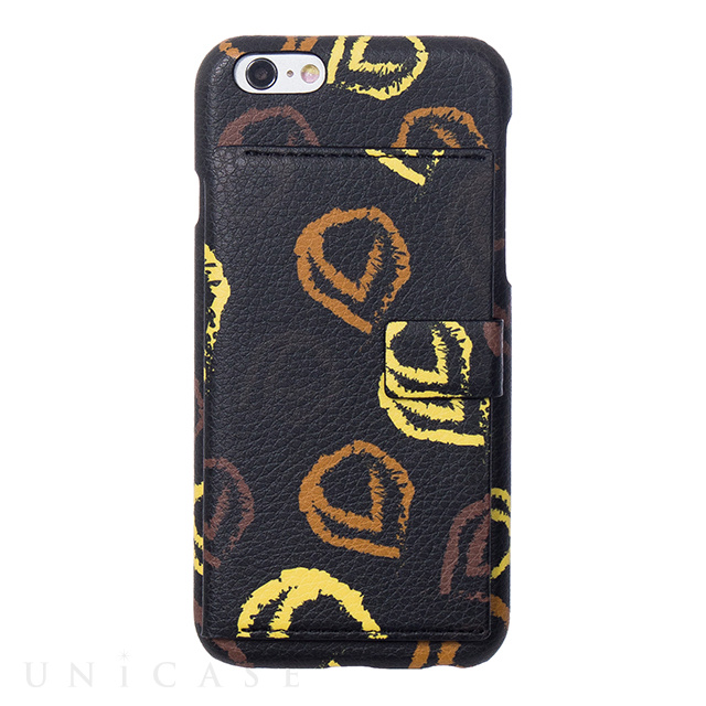 【iPhone6s/6 ケース】Crayon Back cover (Black+Yellow)