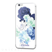 【iPhone6s/6 フィルム】rienda×CRYSTAL ARMOR 背面ガラス Gradation flower (ブルー)