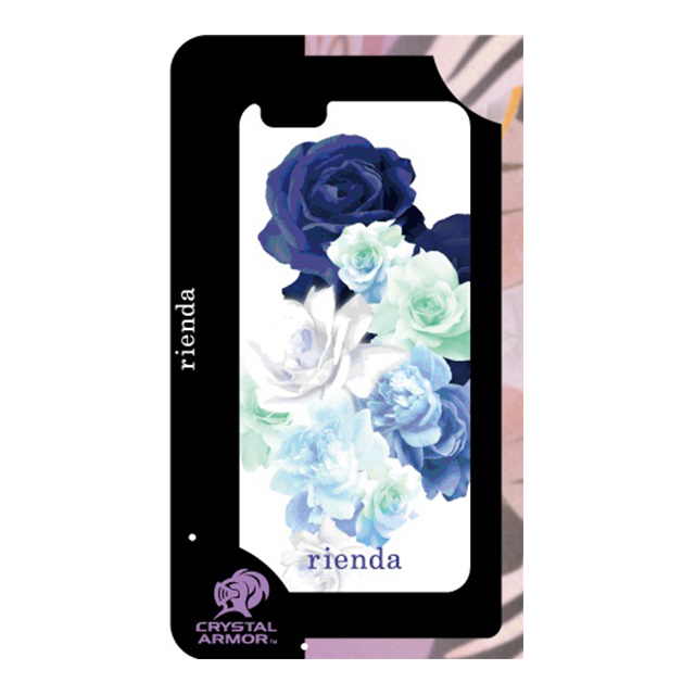 【iPhone6s/6 フィルム】rienda×CRYSTAL ARMOR 背面ガラス Gradation flower (ブルー)サブ画像