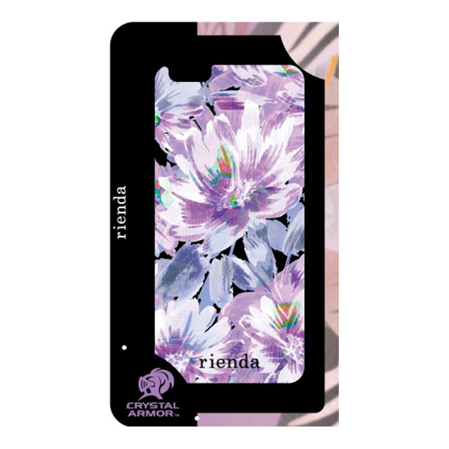 【iPhone6s/6 フィルム】rienda×CRYSTAL ARMOR 背面ガラス Bright flower (パープル)サブ画像