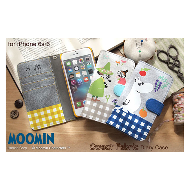 【iPhone6s/6 ケース】ムーミン Sweat Fabric ダイアリーケース (ムーミン＆リトルミイ)サブ画像
