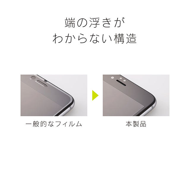 【iPhone7 フィルム】フレームガラス (反射防止/ゴリラガラス/ホワイト)goods_nameサブ画像