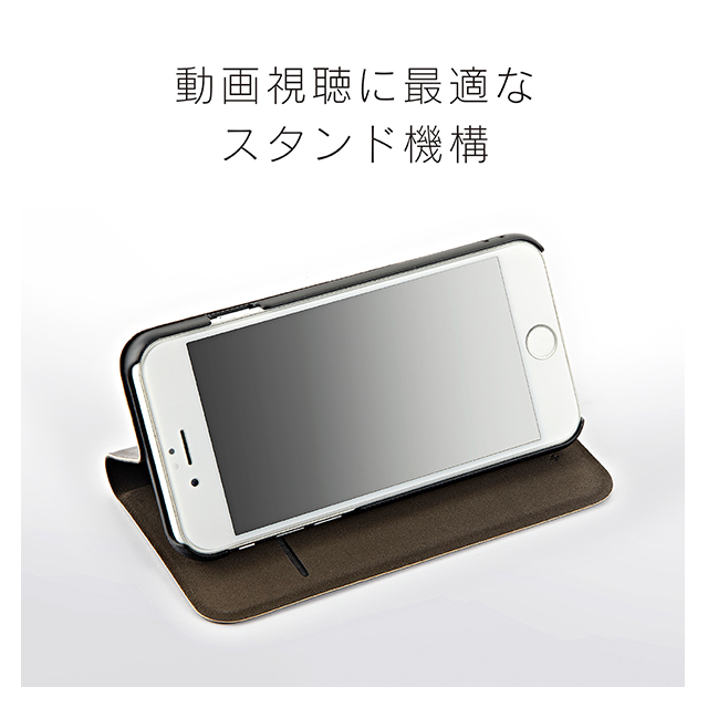 【iPhoneSE(第3/2世代)/8/7/6s/6 ケース】FlipNote Pocket フリップノートケース (ブラック)サブ画像