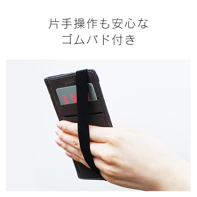 【iPhone7/6s/6 ケース】Libro マグネットレスフリップケース (ネイビークロスライン)サブ画像