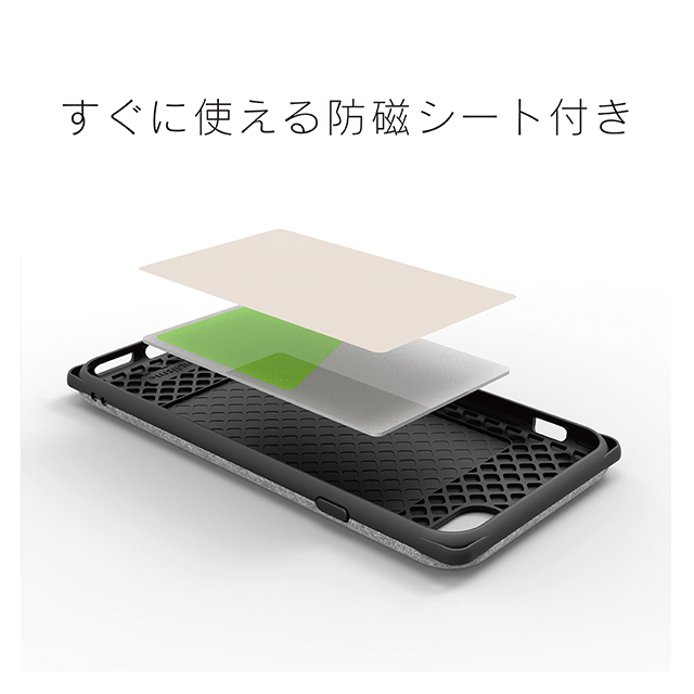 【iPhoneSE(第3/2世代)/8/7 ケース】Fablex 衝撃吸収ファブリックケース (ブラックカモフラージュ)サブ画像