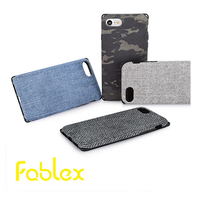 【iPhoneSE(第3/2世代)/8/7 ケース】Fablex 衝撃吸収ファブリックケース (ブラックカモフラージュ)goods_nameサブ画像