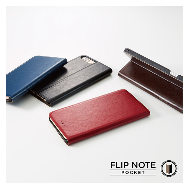 【iPhone8 Plus/7 Plus ケース】FlipNote Pocket フリップノートケース (レッド)サブ画像