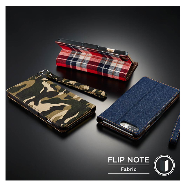 【iPhone8 Plus/7 Plus ケース】FlipNote フリップノートケース (レッドチェック)サブ画像