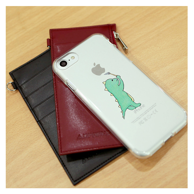 【iPhone7 ケース】ソフトクリアケース (お絵かきザウルス/グリーン)goods_nameサブ画像