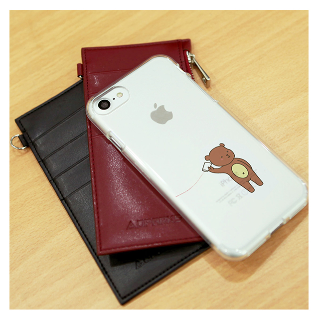 【iPhone8/7 ケース】ソフトクリアケース (糸電話/クマ)goods_nameサブ画像