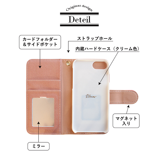 【iPhoneSE(第2世代)/8/7 ケース】Pink plaid flowerサブ画像
