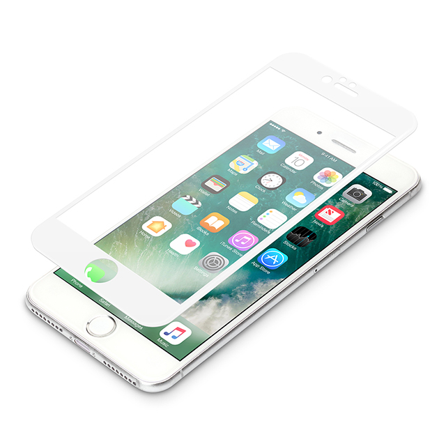 【iPhone7 Plus フィルム】液晶保護ガラス 全面保護 (アンチグレア/ホワイト)サブ画像