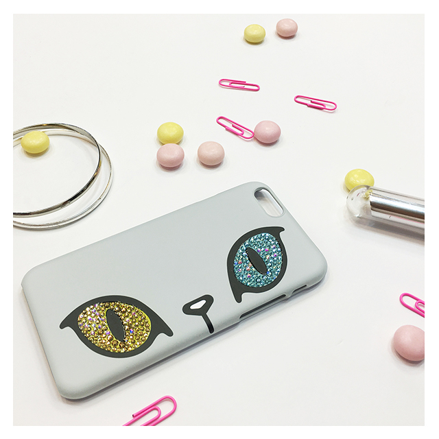 【iPhoneSE(第3/2世代)/8/7 ケース】Kuncat X Gaze Swarovski Odd-eye (グレー)サブ画像