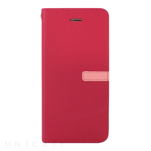 【iPhone8/7 ケース】Diary Two tone (Hot Pink-Pink)