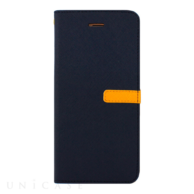 【iPhone8/7 ケース】Diary Two tone (Navy-Yellow)