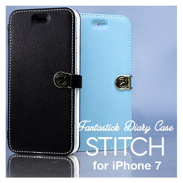 【iPhone8/7 ケース】Diary Stitch  Case (Black)サブ画像