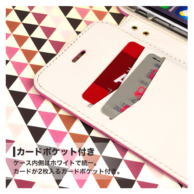 【iPhone8/7 ケース】Diary Stitch  Case (Pink)サブ画像