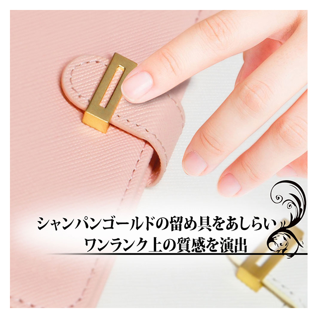 【iPhone8/7 ケース】gufo 手帳型ケース 金具付き (ブラック)サブ画像