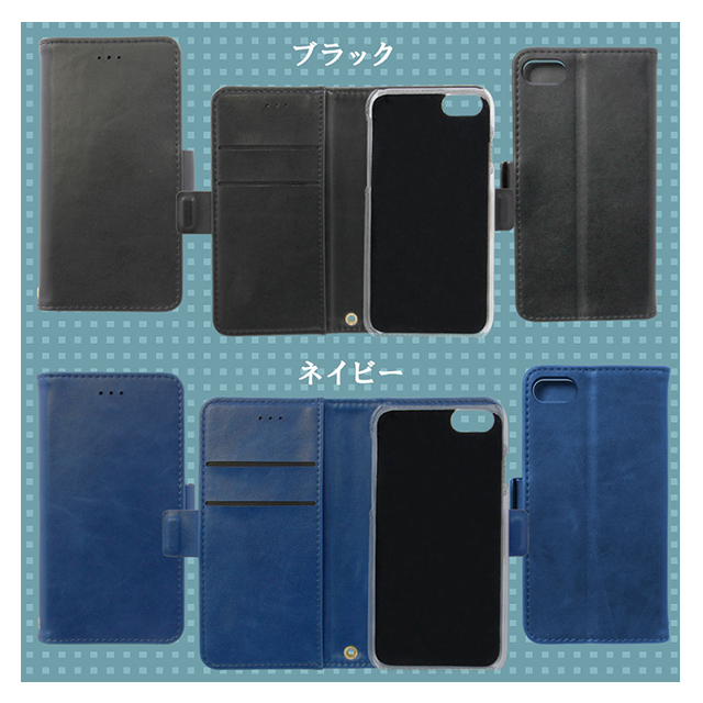 【iPhone8/7 ケース】gufo 手帳型ケース サイドマグネット (ブラック)サブ画像