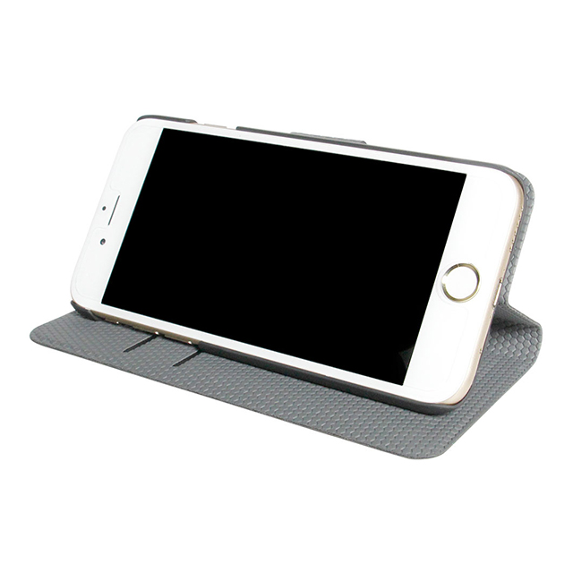 【iPhone8/7 ケース】gufo 手帳型ケース スリムヘアライン (ブラック)サブ画像