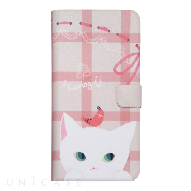 【iPhone7 ケース】Cat Couple Diary (ホワイト)
