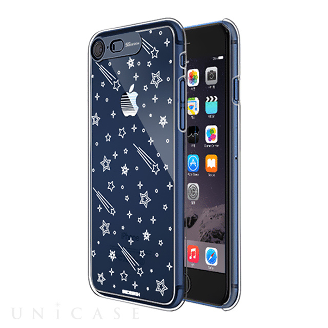 Iphone7 ケース Clear Hard イルミネーションケース シューティングスター ディープブルー Sg Iphoneケースは Unicase
