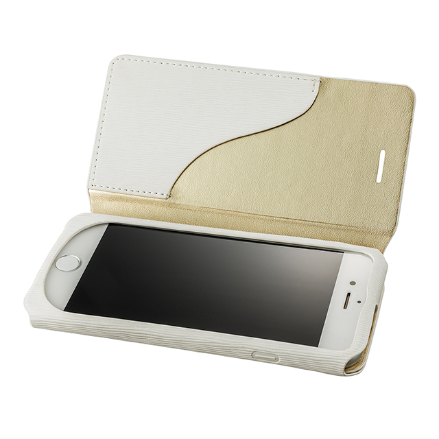 【iPhone8/7 ケース】Flap Leather Case ”Colo” (White)サブ画像