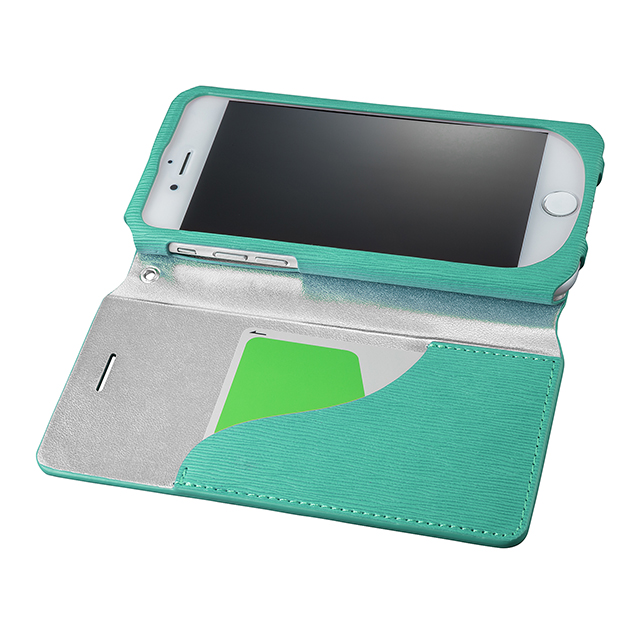 【iPhone8/7 ケース】Flap Leather Case ”Colo” (Turquoise)サブ画像