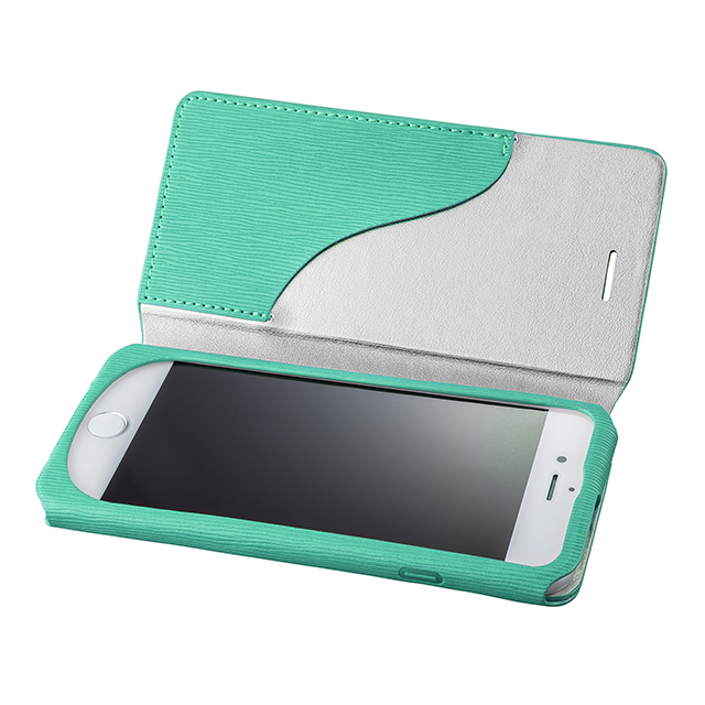 【iPhone8/7 ケース】Flap Leather Case ”Colo” (Turquoise)サブ画像