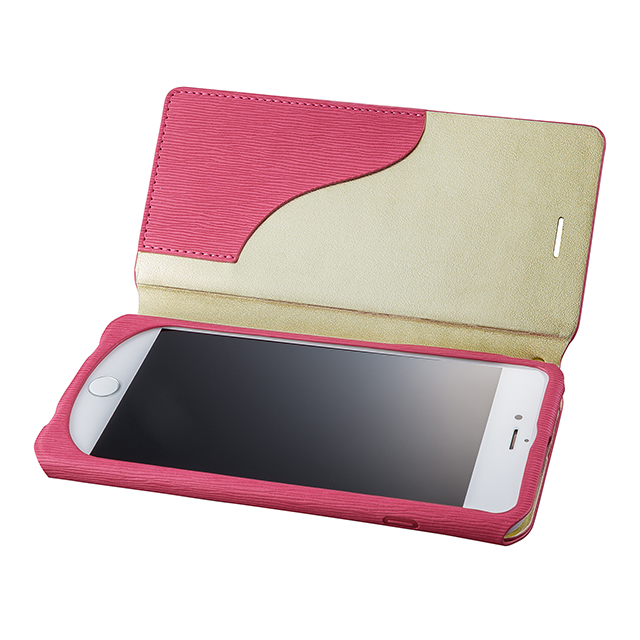 【iPhone8 Plus/7 Plus ケース】Flap Leather Case ”Colo” (Pink)サブ画像