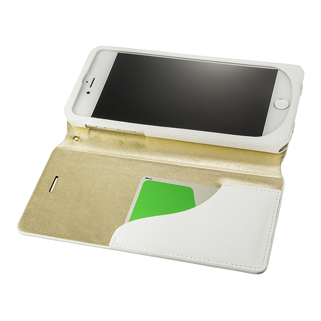 【iPhone8 Plus/7 Plus ケース】Flap Leather Case ”Colo” (White)サブ画像