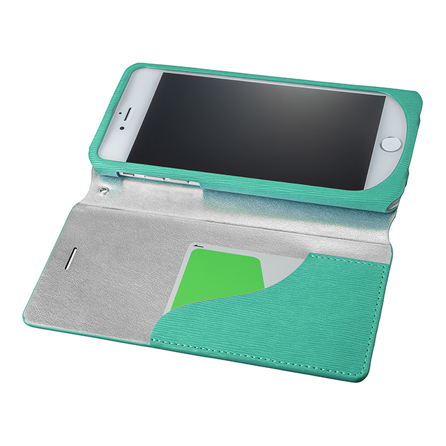 【iPhone8 Plus/7 Plus ケース】Flap Leather Case ”Colo” (Turquoise)サブ画像