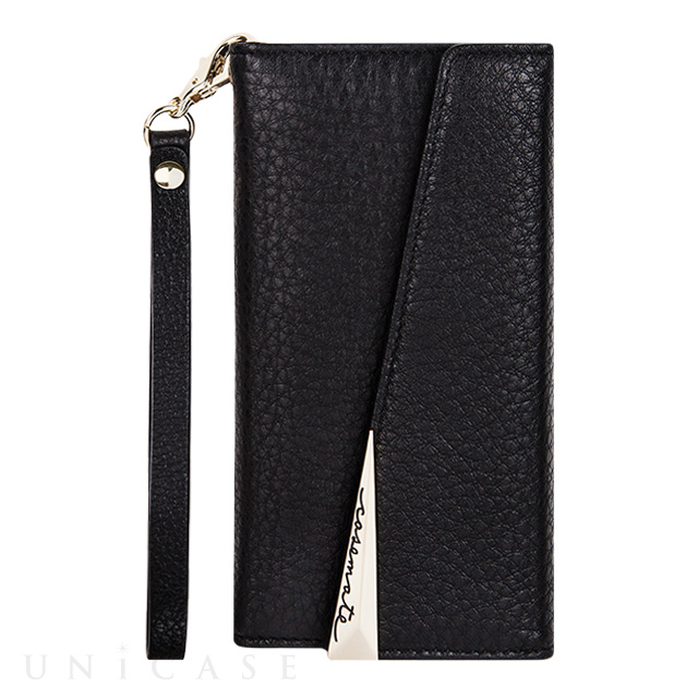 【iPhone8 Plus/7 Plus ケース】Leather Folio Wristlet Case (Black)